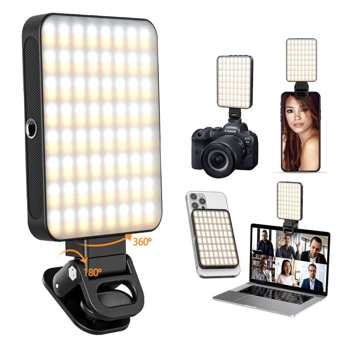 American Smart EP magnetic LED fill light for video calls, photography, and live broadcasting, compact pocket-sized design.