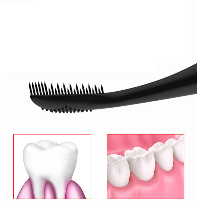 American Smart MCMELLCAO electric silicone toothbrush with rechargeable sonic cleaning technology, shown with brush head and handle.