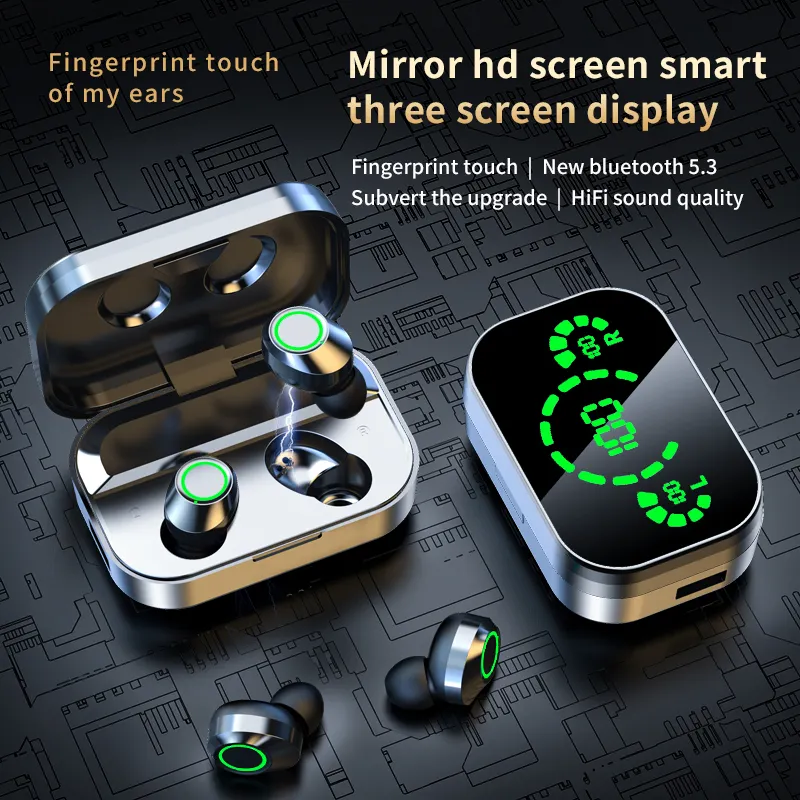 American Smart YD03 wireless Bluetooth TWS in-ear earphones with high battery capacity, designed for seamless audio experience