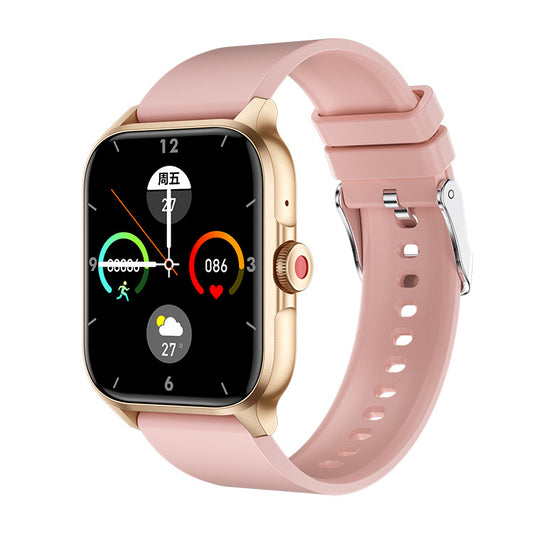 American Smart QX15 smartwatch with HD screen, Bluetooth call, heart rate, blood oxygen, waterproof design, and rotating button.