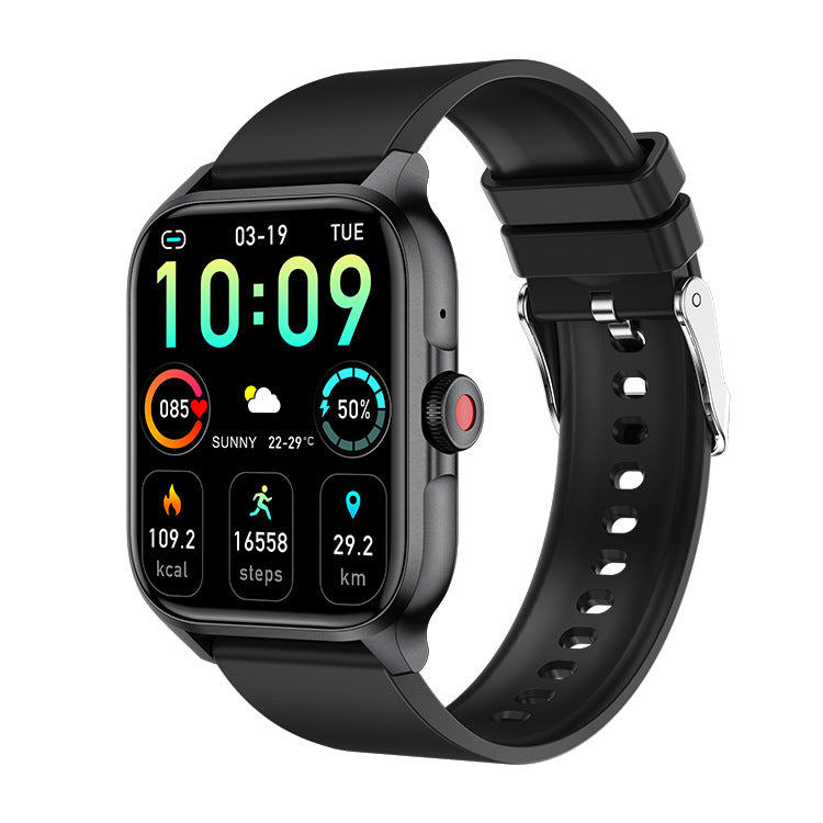 American Smart QX15 smartwatch with HD screen, Bluetooth calling, heart rate, blood oxygen, waterproof design, and rotating button
