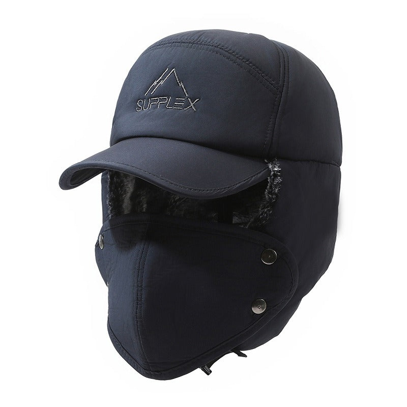 Middle-aged and elderly cotton outdoor cycling and skiing hats with fleece insulation and ear protection, American Smart - EP brand