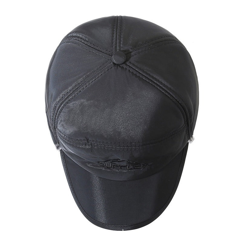 American Smart EP cotton cycling and skiing hat with fleece insulation, outdoor ear protection for middle-aged and elderly.