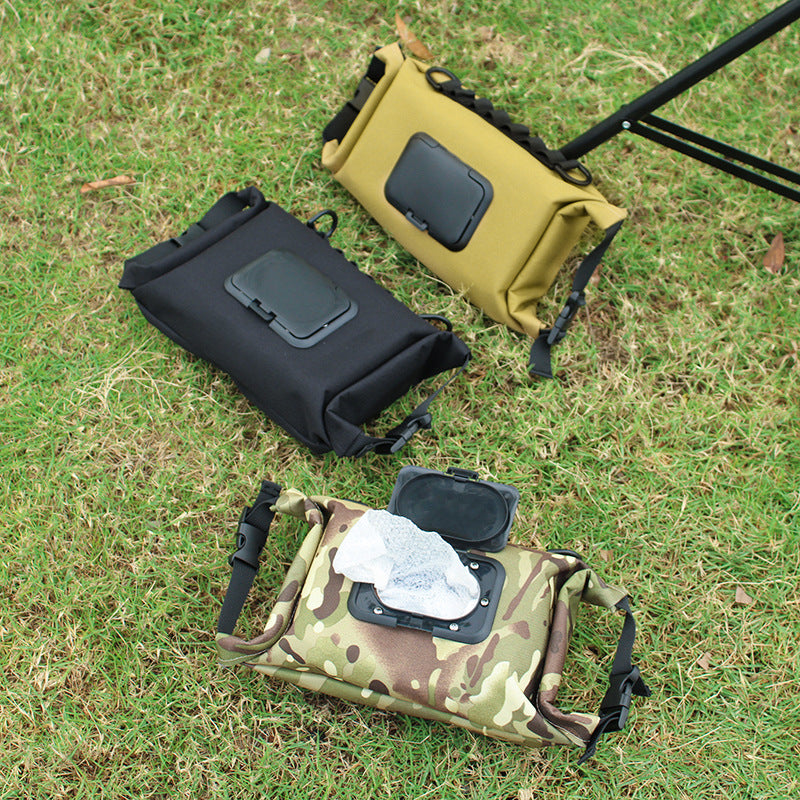Camouflage waterproof canvas tissue bag from American Smart - EP, square hand-held outdoor camping wet tissue paper storage container