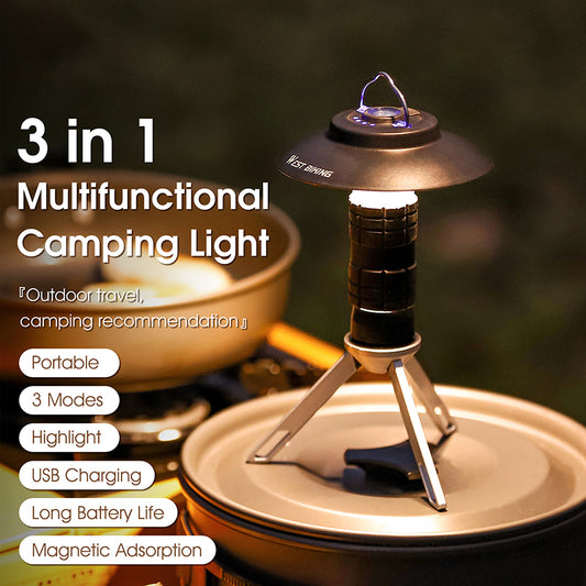 American Smart outdoor lighthouse camping light with LED illumination, magnetic suction, portable design, suitable for tents and emergencies.