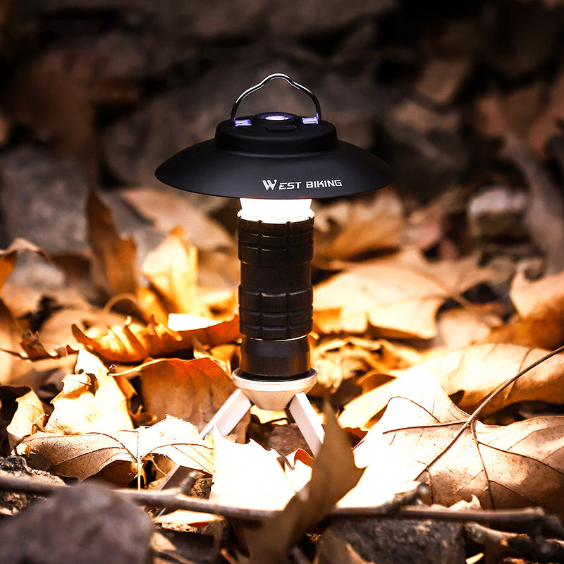 Portable American Smart LED lighthouse camping light with magnetic suction, ideal for outdoor tents and emergency use.