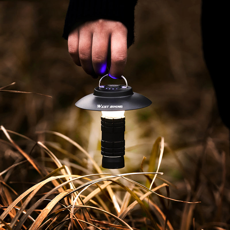 Outdoor lighthouse camping light by American Smart EP, portable LED tent light with magnetic suction and emergency flashlight features.