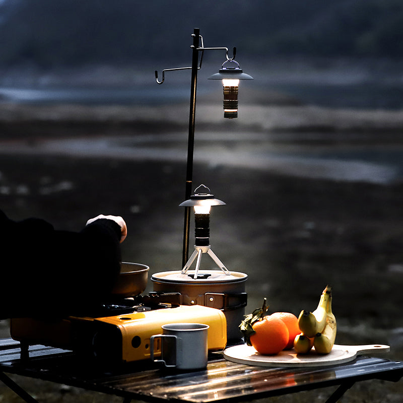 Portable American Smart LED camping lighthouse light with magnetic suction, ideal for outdoor camping and emergency use.