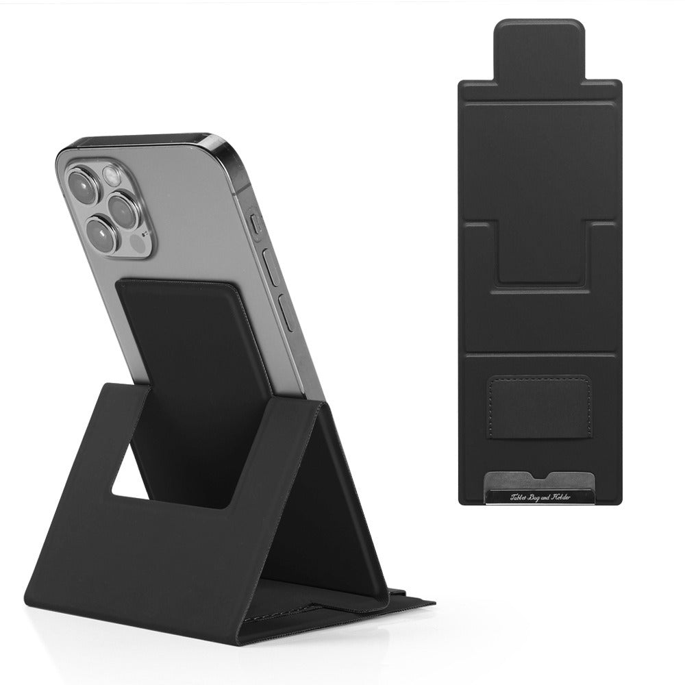 Personalized American Smart EP mobile phone stand with PU leather, ultra-thin folding desktop stand for office use.