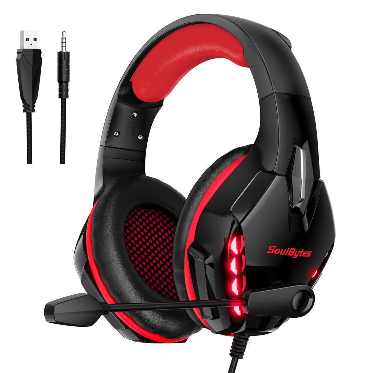American Smart S11 wired gaming chicken earphones with luminous LED lights, adjustable control, and comfortable ear design for esports gaming.