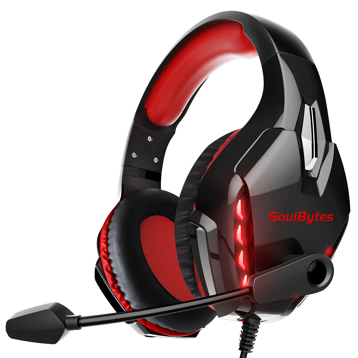 American Smart S11 wired gaming earphones with luminous chicken earphones, head-mounted design, and in-line control for esports gaming.