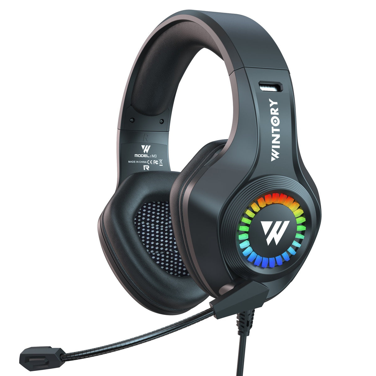 Wired gaming headphones with luminous earphones, designed for e-sports, compatible with mobile phones and computers, American Smart - EP.