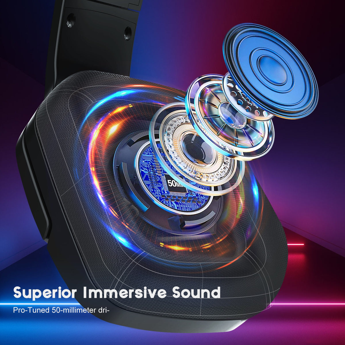 Wired RGB gaming headset by American Smart EP with head-mounted design, suitable for PC and PS4 gaming.