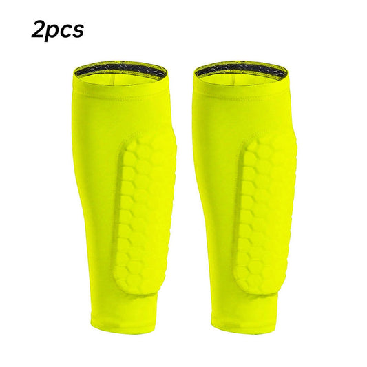 Honeycomb padded sport leg guards by American Smart EP, breathable shin and knee protection for soccer, skiing, basketball, and cycling.