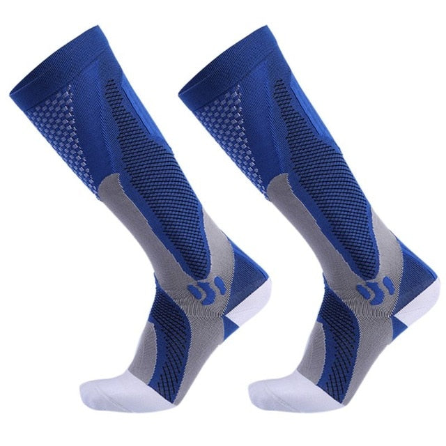 Men's knee-high compression socks by American Smart - EP, suitable for outdoor sports like running, soccer, and cycling.