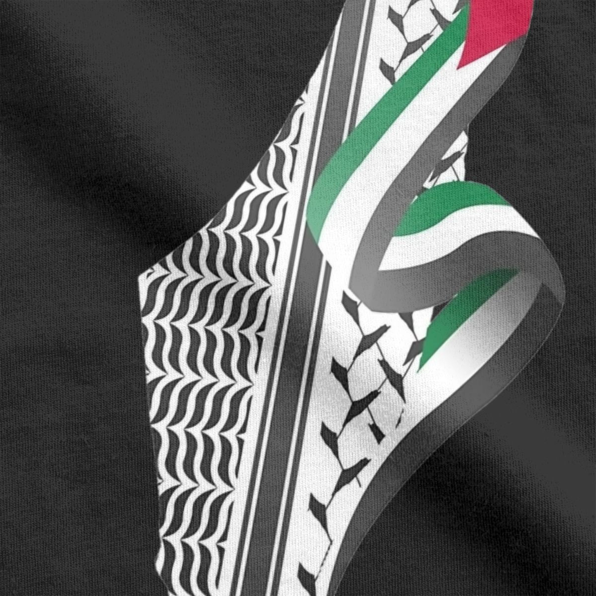 Men's cotton round neck T-shirt featuring a retro Palestine map design, short sleeves, from American Smart - EP.