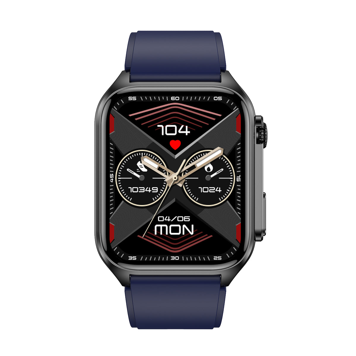 American Smart TK12ECG blood sugar smartwatch displaying ECG, blood pressure, blood oxygen levels, sleep tracking, and call notifications.