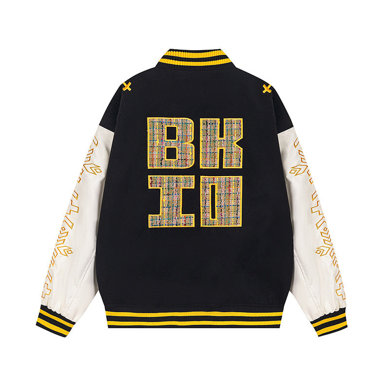 Embroidered American Smart EP baseball jersey with adhesive fabric, featuring detailed embroidery and sporty design.