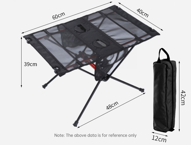 American Smart EP ultra-light folding camping table with cup holes, portable design, ideal for outdoor picnics and camping trips.