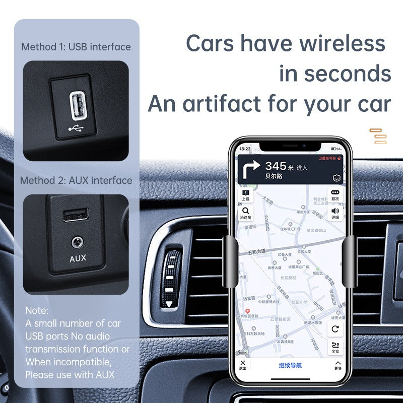 American Smart EP USB Bluetooth adapter for car, compact Bluetooth audio receiver with USB connector and LED indicator.