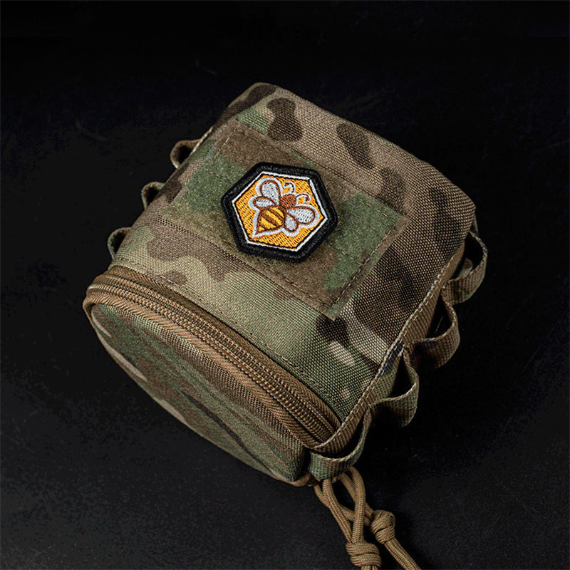 American Smart Velcro MOLLE webbing paper towel holder with quick draw and storage bag for easy paper roll access.