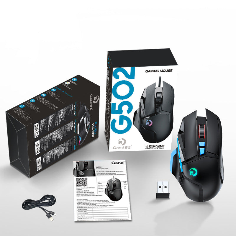 American Smart G502 wireless gaming mouse with RGB lighting, 2.4G dual-mode for office and gaming on laptops and desktops