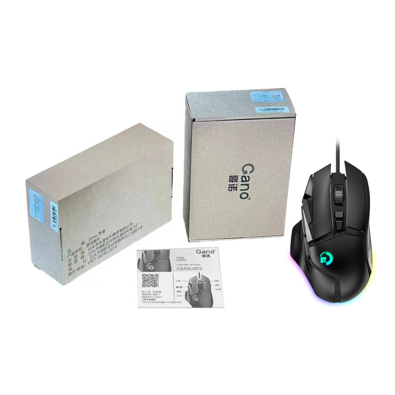 American Smart G502 wireless mouse with RGB lighting, dual-mode 2.4G for office and gaming on a computer or laptop.