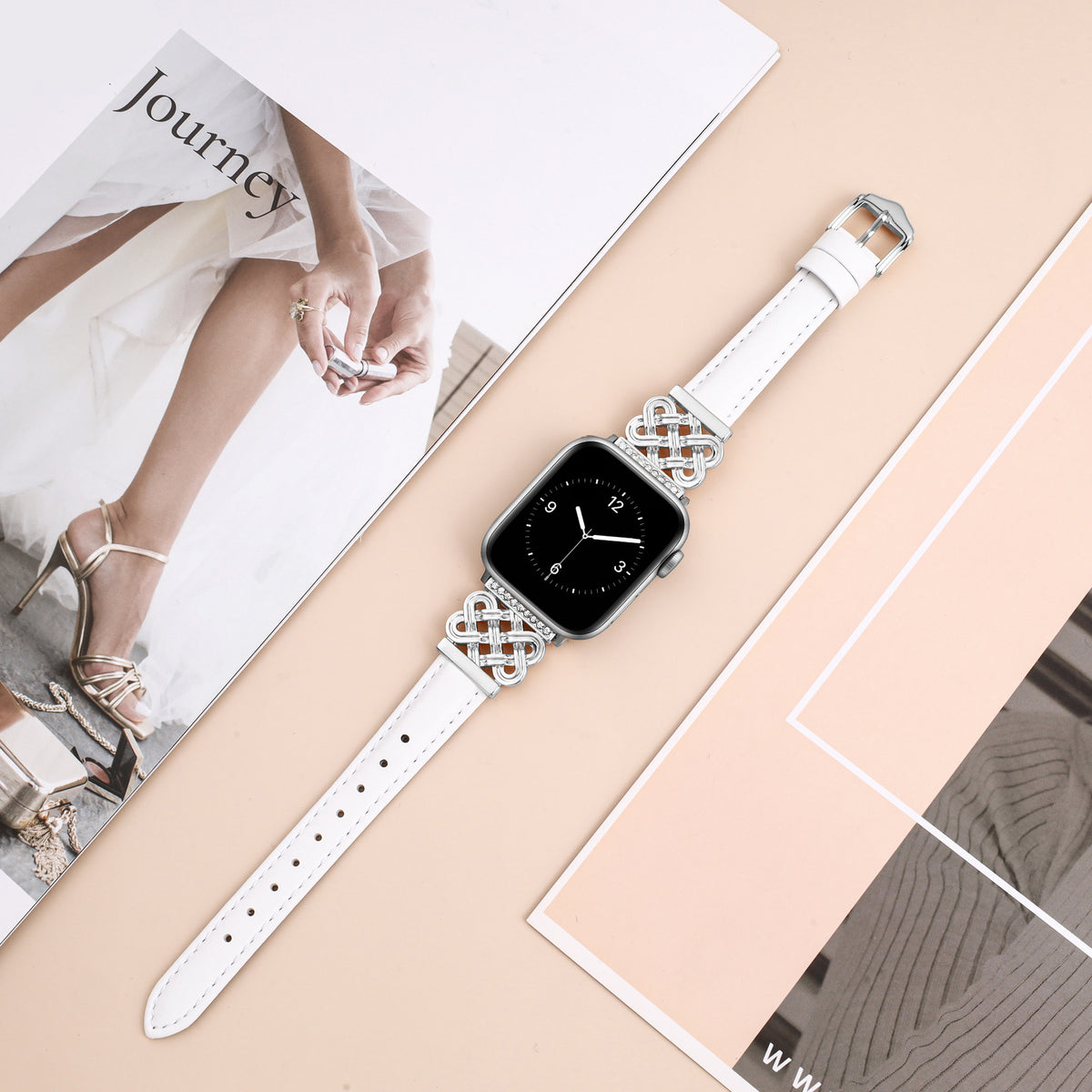 Metal ultra-thin Apple Watch band compatible with iWatch S10 and SE, featuring a sleek design by American Smart - EP.