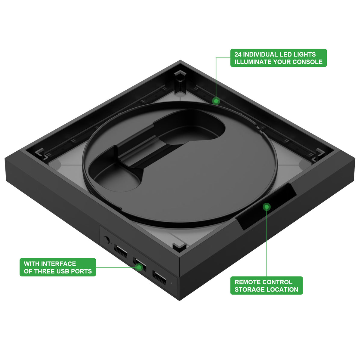 American Smart EP Xbox Series X/S controller with RGB ambient lighting and seven-color luminous base, gaming accessory.