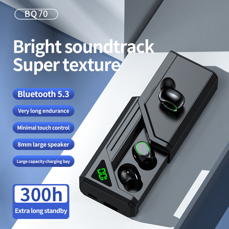 BQ70 wireless Bluetooth earphones with in ear digital display, long battery life, Bluetooth 5.3 hot selling pull-out compartment, high frequency - American Smart