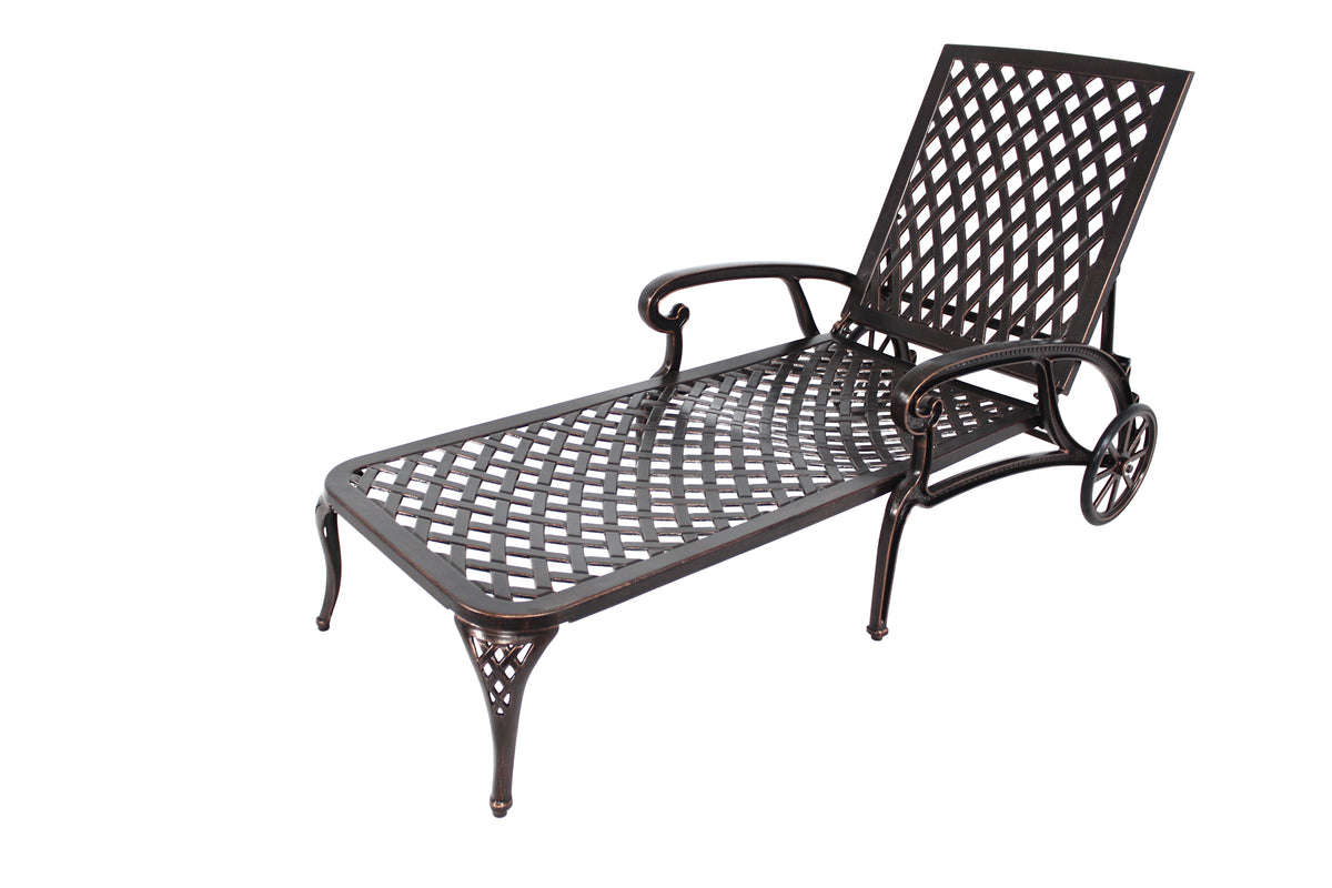 Aluminium Cast lounge chair 1pcs brown - American Smart