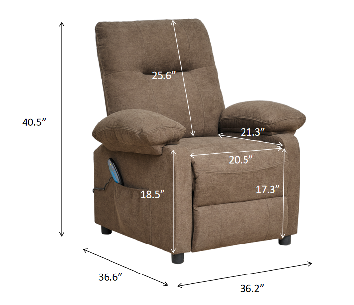 American Smart EP recliner chair with massage, heating, and manual control, designed for adult comfort and relaxation.
