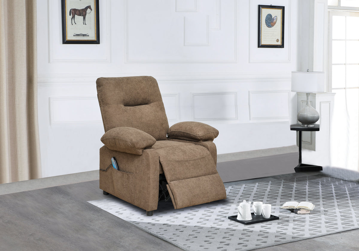 American Smart EP recliner chair with message and heater, adult manual control recliner for comfort and relaxation.