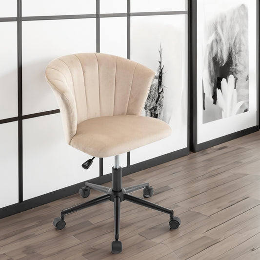 Velvet home office chair with flower shape design, swivel function, suitable for desk, bedroom, or workspace by American Smart EP.