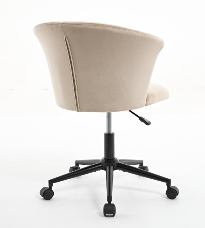 Velvet fabric swivel home office chair with flower-shaped design, ideal for bedroom or workspace by American Smart - EP.
