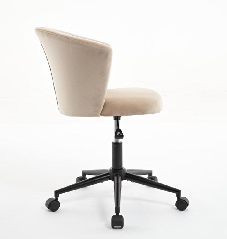 Velvet fabric home office chair with flower-shaped design, swivel computer desk chair for bedroom or workspace by American Smart - EP
