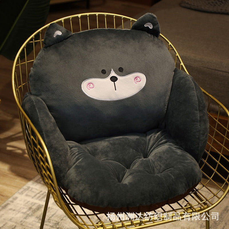 Cartoon animal connected seat cushion, integrated chair cushion, office sedentary student seat cushion - American Smart