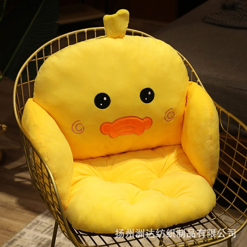 Cartoon animal connected seat cushion, integrated chair cushion, office sedentary student seat cushion - American Smart