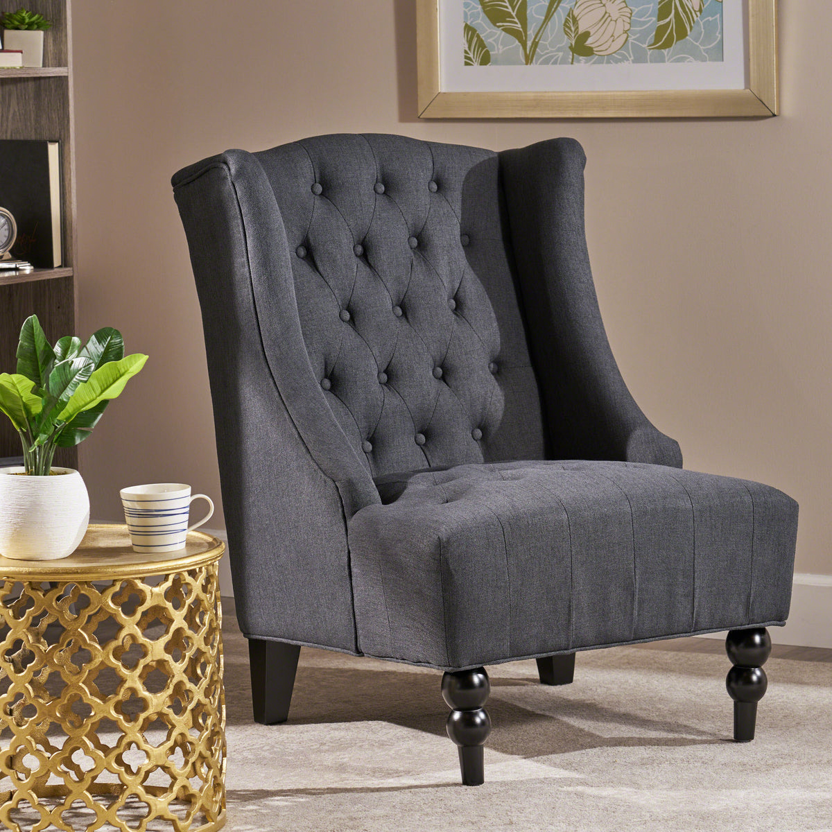 American Smart Toddman Hi-Back Club Chair with plush upholstery and high backrest, ideal for stylish, comfortable seating.