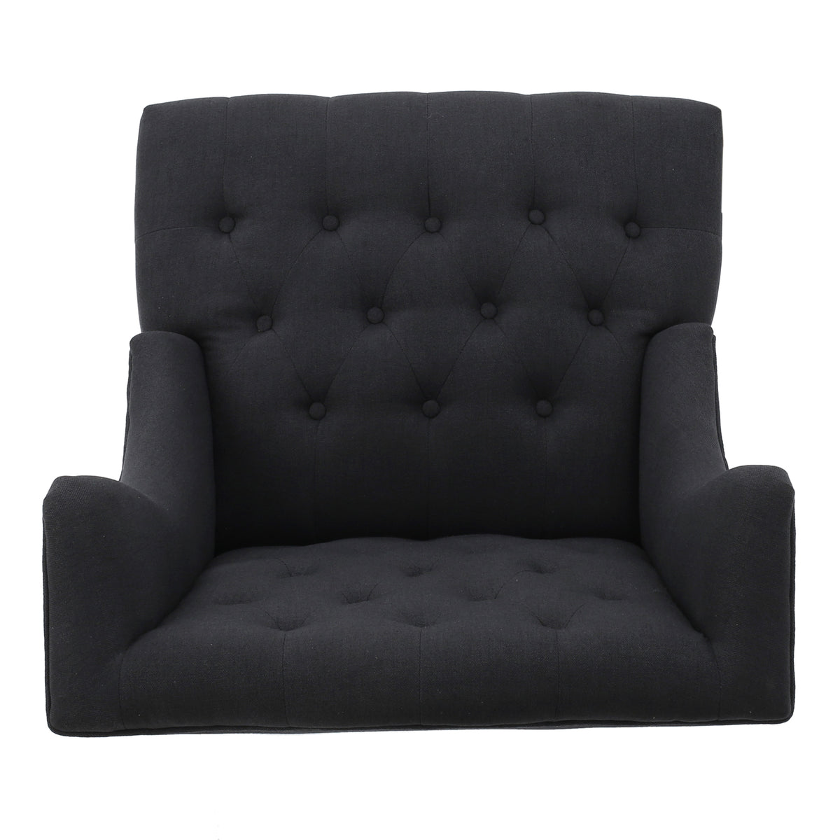 American Smart TODDMAN Hi-Back Club Chair with plush upholstery and wooden legs, stylish and comfortable for modern living spaces.