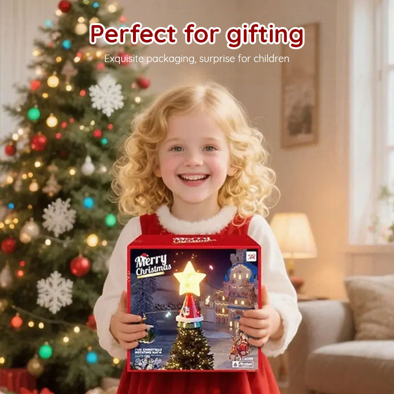 American Smart 2025 Christmas train and tree decor set featuring a Santa-themed track train with music, ideal for kids' holiday gifts.