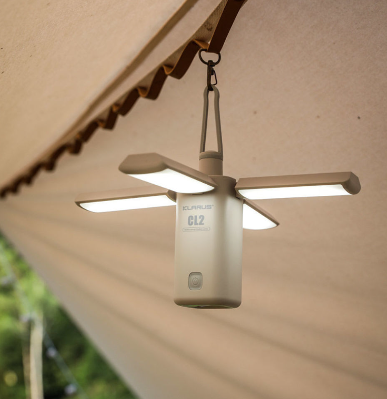 American Smart EP outdoor camping light with long-lasting battery, multifunctional flashlight, and portable tent canopy illumination.