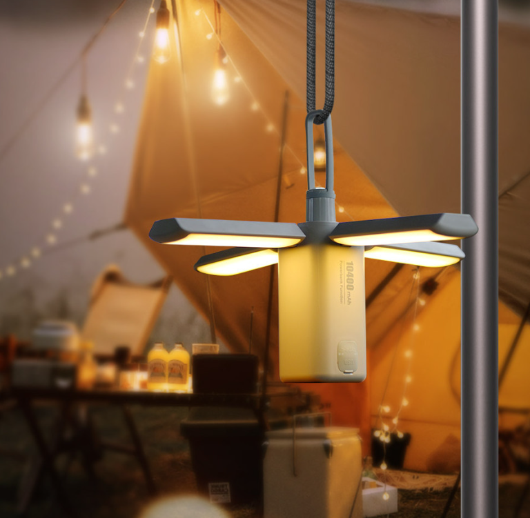 American Smart EP outdoor camping light with long-lasting battery, multifunctional flashlight, and portable tent canopy illumination