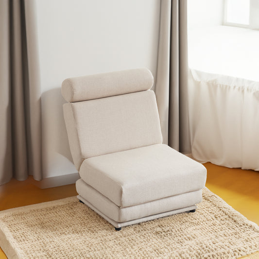 Foldable single sofa chair with pillow by American Smart EP, portable leisure sofa bed, easy to store and ideal for relaxing.