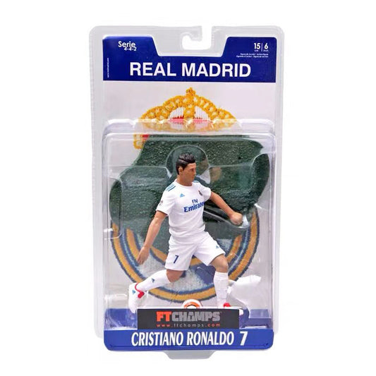 Football fan figurine of Cristiano Ronaldo and Lionel Messi in Barcelona and Real Madrid jerseys, by American Smart - EP