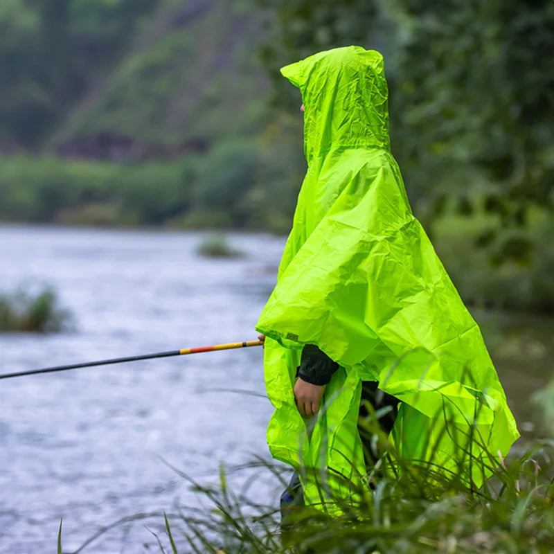 American Smart EP 3-in-1 waterproof rain poncho for motorcycle, camping, hiking, and travel outdoor weather protection.