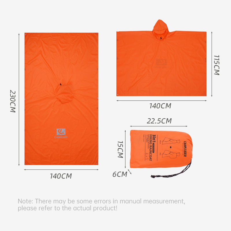 American Smart EP waterproof rain poncho for motorcycle, camping, hiking, and travel, shown in bright yellow with hood and adjustable fit.