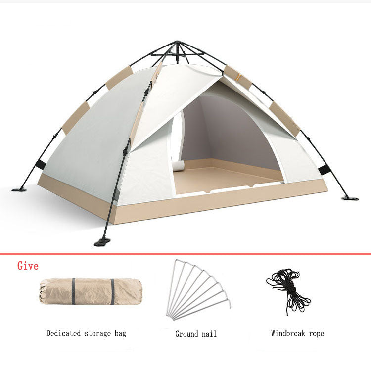American Smart outdoor camping tent with quick open design, two doors, breathable rainproof and sunscreen fabric for beach camping.
