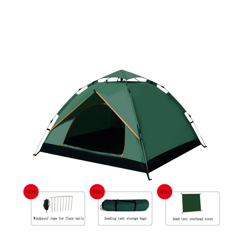 American Smart outdoor automatic beach camping tent with two doors, breathable, rainproof, and sunscreen features for easy quick setup