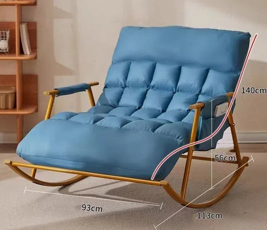 Adult American Smart EP rocking lounge chair with ergonomic design, suitable for balcony or home relaxation.